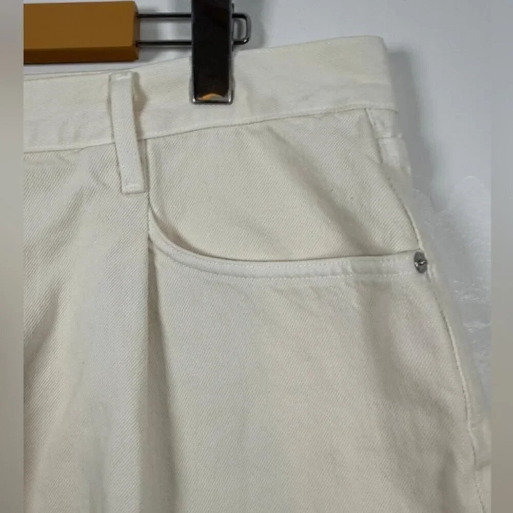 Citizens of Humanity Franca Pleated Baggy Shorts – Size 34, Marzipan